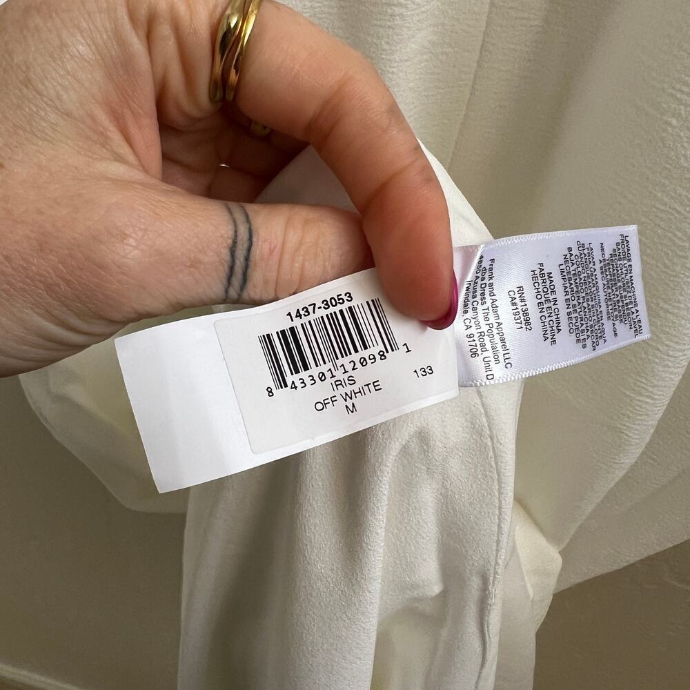 NEW $198 Dress The Population Iris White Bridal Maxi Gown w/ Slit - Picture 10 of 11